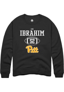 Abe Ibrahim Rally Mens Black Pitt Panthers NIL Sport Icon Crew Sweatshirt