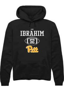 Abe Ibrahim Rally Mens Black Pitt Panthers NIL Sport Icon Hooded Sweatshirt