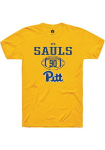 Ben Sauls Gold Pitt Panthers NIL Sport Icon Short Sleeve T Shirt