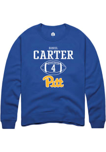 Daniel Carter  Rally Pitt Panthers Mens Blue NIL Sport Icon Long Sleeve Crew Sweatshirt