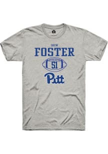 Drew Foster Ash Pitt Panthers NIL Sport Icon Short Sleeve T Shirt