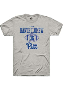 Gavin Bartholomew  Pitt Panthers Ash Rally NIL Sport Icon Short Sleeve T Shirt