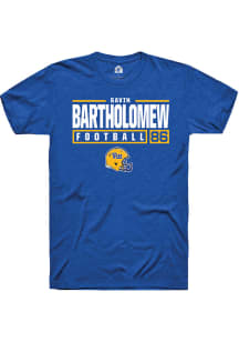 Gavin Bartholomew  Pitt Panthers Blue Rally NIL Stacked Box Short Sleeve T Shirt