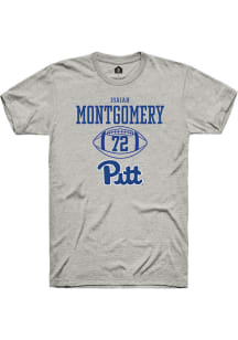 Isaiah  Montgomery Ash Pitt Panthers NIL Sport Icon Short Sleeve T Shirt