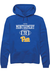 Isaiah  Montgomery Rally Mens Blue Pitt Panthers NIL Sport Icon Hooded Sweatshirt