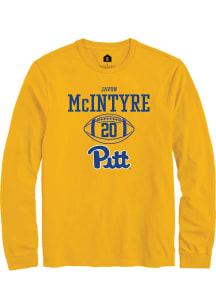 Javon Mcintyre Rally Mens Gold Pitt Panthers NIL Sport Icon Tee