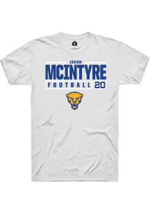 Javon Mcintyre White Pitt Panthers NIL Stacked Box Short Sleeve T Shirt