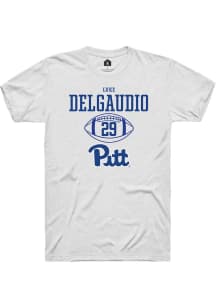 Luke DelGaudio White Pitt Panthers NIL Sport Icon Short Sleeve T Shirt