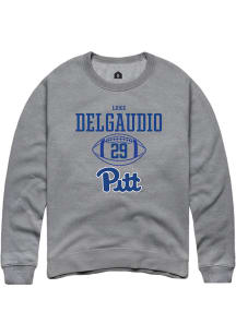 Luke DelGaudio Rally Mens Graphite Pitt Panthers NIL Sport Icon Crew Sweatshirt