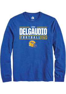 Luke DelGaudio Rally Mens Blue Pitt Panthers NIL Stacked Box Tee