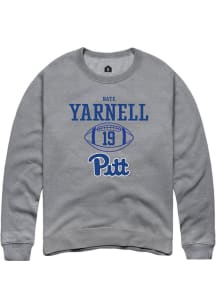 Nate Yarnell  Rally Pitt Panthers Mens Graphite NIL Sport Icon Long Sleeve Crew Sweatshirt