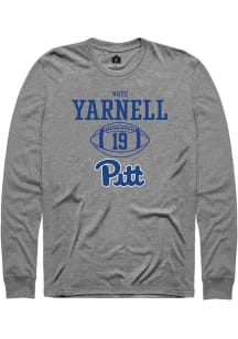 Nate Yarnell  Pitt Panthers Graphite Rally NIL Sport Icon Long Sleeve T Shirt