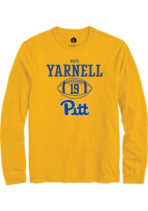 Nate Yarnell  Pitt Panthers Gold Rally NIL Sport Icon Long Sleeve T Shirt