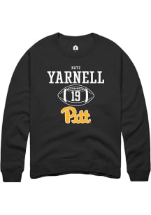 Nate Yarnell  Rally Pitt Panthers Mens Black NIL Sport Icon Long Sleeve Crew Sweatshirt