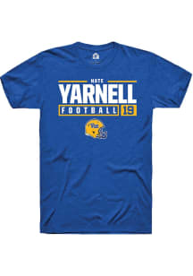 Nate Yarnell  Pitt Panthers Blue Rally NIL Stacked Box Short Sleeve T Shirt