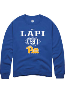 Nick Lapi Rally Mens Blue Pitt Panthers NIL Sport Icon Crew Sweatshirt