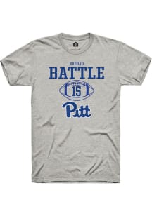 Rashad Battle Ash Pitt Panthers NIL Sport Icon Short Sleeve T Shirt
