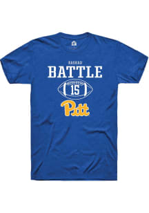 Rashad Battle Blue Pitt Panthers NIL Sport Icon Short Sleeve T Shirt