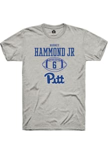 Rodney Hammond Jr. Ash Pitt Panthers NIL Sport Icon Design Short Sleeve T Shirt