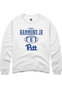 Rodney Hammond Jr. Rally Mens White Pitt Panthers NIL Sport Icon Crew Sweatshirt