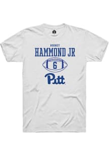 Rodney Hammond Jr. White Pitt Panthers NIL Sport Icon Design Short Sleeve T Shirt