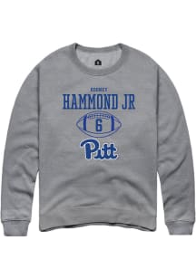 Rodney Hammond Jr. Rally Mens Graphite Pitt Panthers NIL Sport Icon Crew Sweatshirt