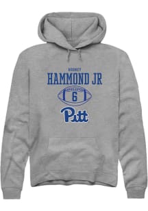 Rodney Hammond Jr. Rally Mens Graphite Pitt Panthers NIL Sport Icon Design Hooded Sweatshirt