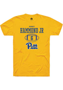 Rodney Hammond Jr. Gold Pitt Panthers NIL Sport Icon Design Short Sleeve T Shirt