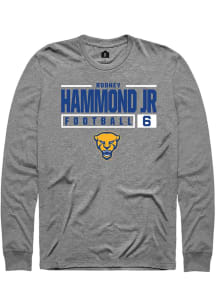 Rodney Hammond Jr. Rally Mens Graphite Pitt Panthers NIL Stacked Box Tee