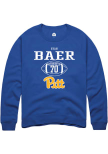 Ryan Baer Rally Mens Blue Pitt Panthers NIL Sport Icon Crew Sweatshirt