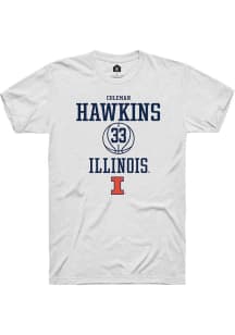 Coleman Hawkins  Illinois Fighting Illini White Rally NIL Sport Icon Short Sleeve T Shirt