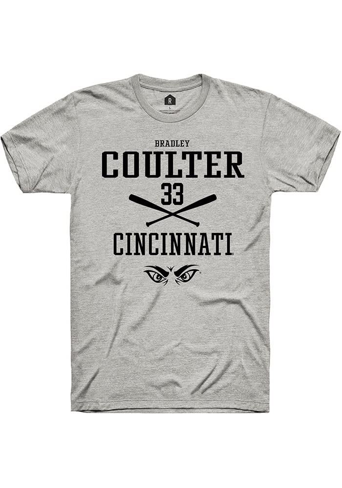 Bradley Coulter  Cincinnati Bearcats Ash Rally NIL Sport Icon Short Sleeve T Shirt