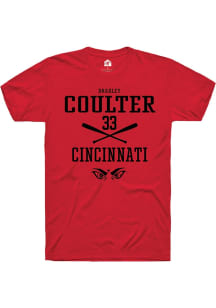 Bradley Coulter  Cincinnati Bearcats Red Rally NIL Sport Icon Short Sleeve T Shirt