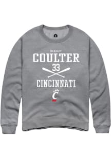 Bradley Coulter  Rally Cincinnati Bearcats Mens Graphite NIL Sport Icon Long Sleeve Crew Sweatsh..