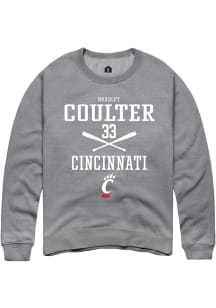Bradley Coulter Rally Mens Graphite Cincinnati Bearcats NIL Sport Icon Crew Sweatshirt