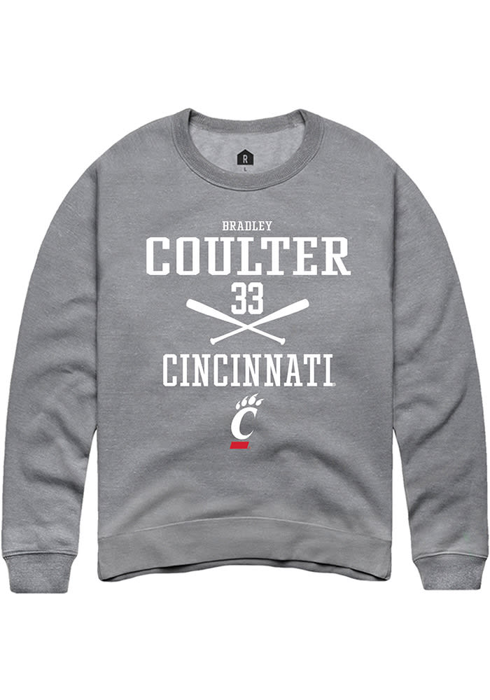 Bradley Coulter Rally Cincinnati Bearcats Mens Graphite NIL Sport Icon Long Sleeve Crew Sweatshirt