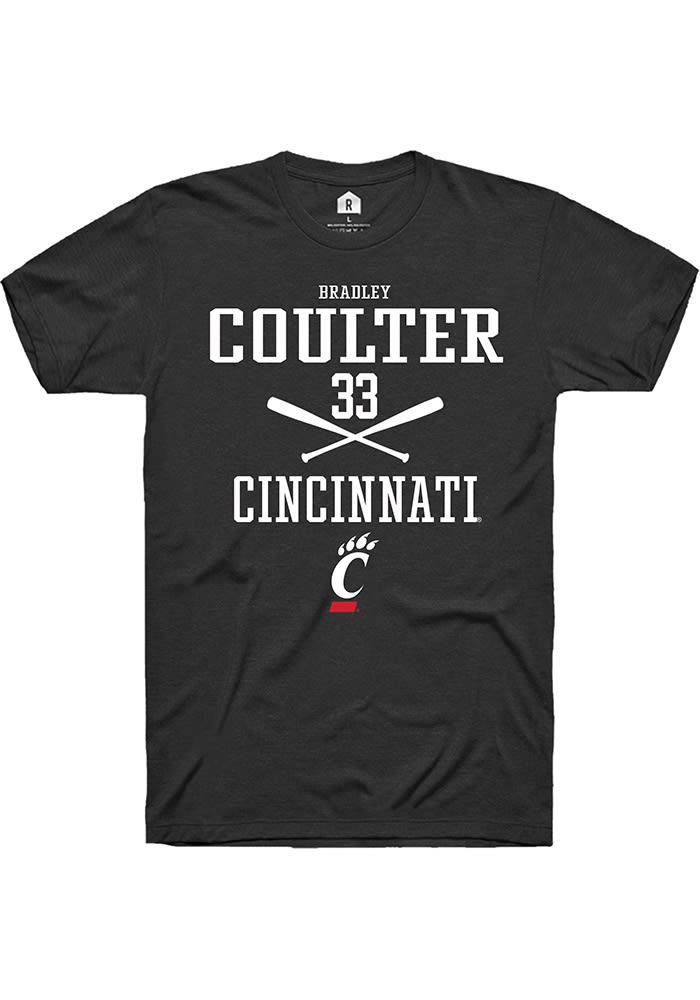 Bradley Coulter Cincinnati Bearcats Black Rally NIL Sport Icon Short Sleeve T Shirt