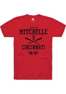 Christian Mitchelle  Cincinnati Bearcats Red Rally NIL Sport Icon Short Sleeve T Shirt