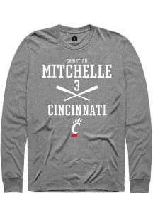 Christian Mitchelle  Cincinnati Bearcats Graphite Rally NIL Sport Icon Long Sleeve T Shirt