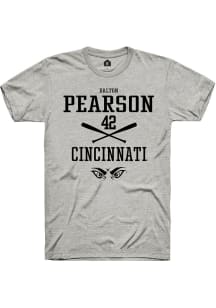 Dalton Pearson  Cincinnati Bearcats Ash Rally NIL Sport Icon Short Sleeve T Shirt