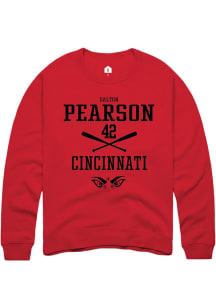 Dalton Pearson  Rally Cincinnati Bearcats Mens Red NIL Sport Icon Long Sleeve Crew Sweatshirt