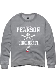 Dalton Pearson  Rally Cincinnati Bearcats Mens Graphite NIL Sport Icon Long Sleeve Crew Sweatshi..