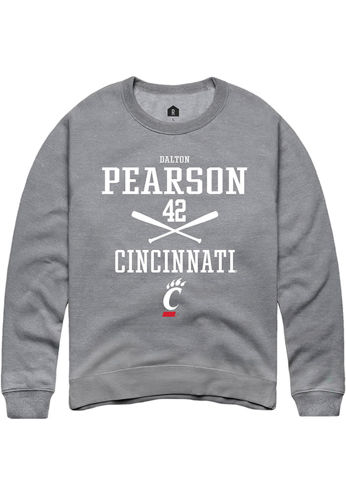 Dalton Pearson Rally Cincinnati Bearcats Mens Grey NIL Sport Icon Long Sleeve Crew Sweatshirt