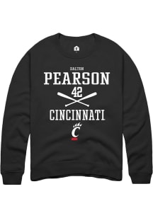 Dalton Pearson  Rally Cincinnati Bearcats Mens Black NIL Sport Icon Long Sleeve Crew Sweatshirt