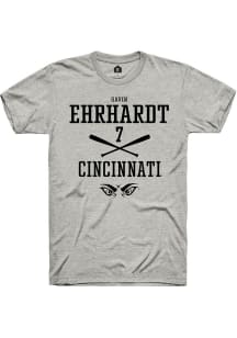 Gavin Ehrhardt  Cincinnati Bearcats Ash Rally NIL Sport Icon Short Sleeve T Shirt