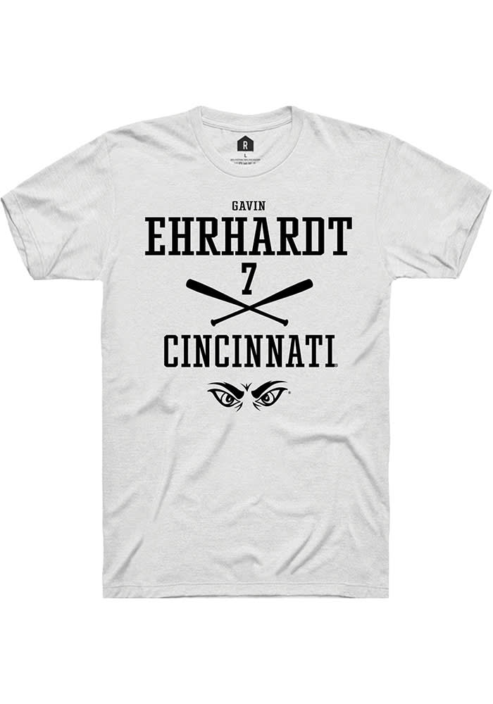 Gavin Ehrhardt Cincinnati Bearcats White Rally NIL Sport Icon Short Sleeve T Shirt