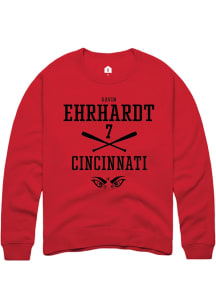 Gavin Ehrhardt  Rally Cincinnati Bearcats Mens Red NIL Sport Icon Long Sleeve Crew Sweatshirt