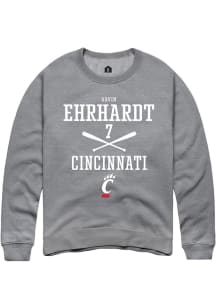 Gavin Ehrhardt  Rally Cincinnati Bearcats Mens Graphite NIL Sport Icon Long Sleeve Crew Sweatshi..