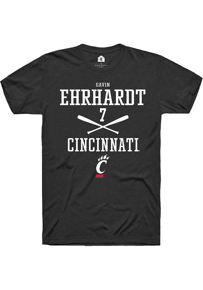 Gavin Ehrhardt Cincinnati Bearcats Black Rally NIL Sport Icon Short Sleeve T Shirt