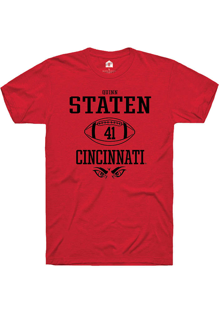Quinn Staten Cincinnati Bearcats Red Rally NIL Sport Icon Short Sleeve T Shirt